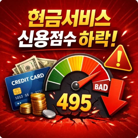 현금서비스 신용점수 하락